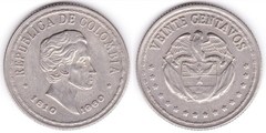 20 centavos (150th Anniversary of Independence) from Colombia