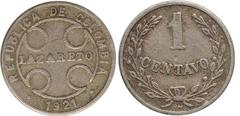1 centavo (Lazareto) from Colombia
