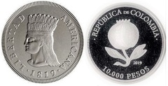 10.000 pesos (Bicentennial of the Independence of Colombia) from Colombia