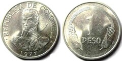 1 peso (Simón Bolívar) from Colombia