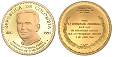 100.000 pesos (Centenario del Nacimiento de Mariano Ospina Pérez) from Colombia