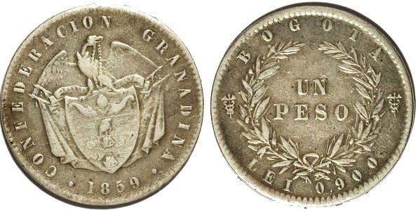 Photo of 1 peso (Confederación Granadina)