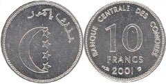 10 francs from Comoros