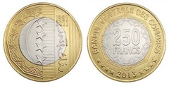 250 francs (30 Aniversario del Banco Central) from Comoros