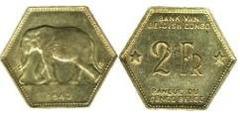 2 francs from Belgian Congo
