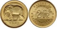 2 francs from Belgian Congo