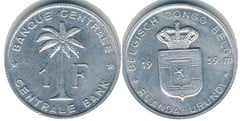 1 franc from Belgian Congo