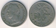 50 centimes from Belgian Congo