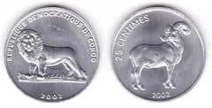 25 centimes (Carnero) from Congo-Rep. Democratic