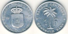 1 franc from Congo-Ruanda Urundi