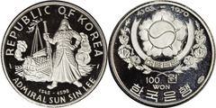 100 won (Admiral Sun Sin Lee) from South Korea