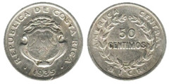 50 céntimos from Costa Rica