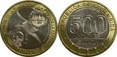 500 colones (175 Aniversario de la Fundación de la República) from Costa Rica