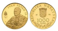 1.000 kuna (Visita de Juan Pablo II) from Croatia