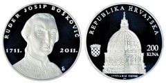 200 kuna (300 Aniversario del Nacimiento de Ruder Josip Boskovic) from Croatia