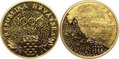 1000 kuna (5th Anniversary of Independence) from Croatia