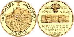 500 kuna (10 Aniversario del Parlamento) from Croatia