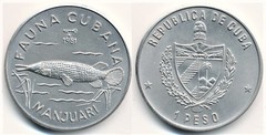 1 peso (Cuban Fauna-Manjuari) from Cuba