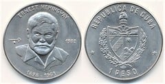 1 peso (Ernest Hemingway) from Cuba