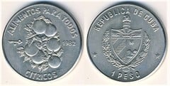 1 peso (FAO-Alimentos para todos-Cítricos) from Cuba