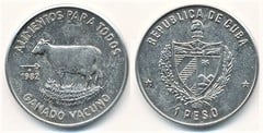 1 peso (FAO-Alimentos para todos-Ganado vacuno) from Cuba