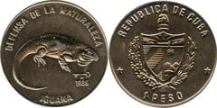 1 peso (Defensa de la Naturaleza - Iguana) from Cuba