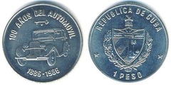1 peso (100th Anniversary of the Automobile) from Cuba