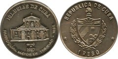 1 peso (Cuba's Churches - Trinidad's Major Parish Church) from Cuba