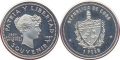 1 peso (100th Anniversary of Souvenir Peso) from Cuba