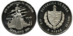 5 pesos (XIV Olímpiadas de Invierno-Sarajevo) from Cuba