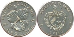 1 peso (Flora Cubana - Orquidea) from Cuba