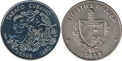 1 peso (Cuban tobacco) from Cuba