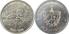 25 centavos (Carlos J. Finlay) from Cuba