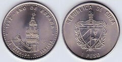 1 peso (Year of Spain - La Giralda - Seville) from Cuba