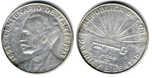 Photo of 1 peso (Centenario de José Martí)