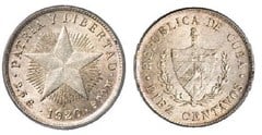10 centavos (KM# A12) from Cuba