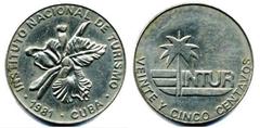 25 centavos (Intur) from Cuba