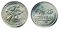 25 centavos (Intur) from Cuba