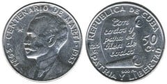 50 centavos (Centenario de José Martí) from Cuba