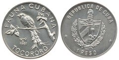 1 peso (Cuban Fauna-Tocororo) from Cuba
