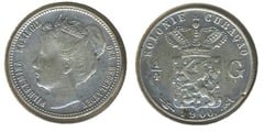 ¼ gulden from Curaçao