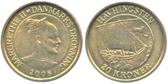 20 kroner (Barco Vikingo Havhingsten) from Denmark