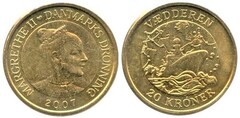 20 kroner (Lancha Patrullera Vædderen) from Denmark