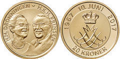 20 kroner (Golden Jubilee of Queen Margrethe II) from Denmark