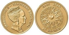 20 kroner (80th Anniversary of the Birth of Queen Margrethe II) from Denmark