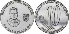 10 centavos (Galo Plaza) from Ecuador