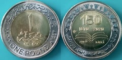 1 pound (150th Anniversary Archives and National Library) from Egypt