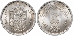 10 piastres (25th Anniversary of the Egyptian Federation of Trade Unions) from Egypt