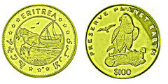 100 dollar (Halcón Lanario) from Eritrea
