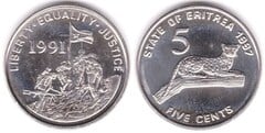 5 cents (Leopard) from Eritrea